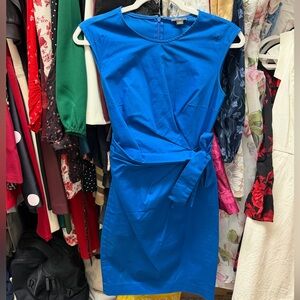 Ann Taylor royal blue side tie sheath dress size 0